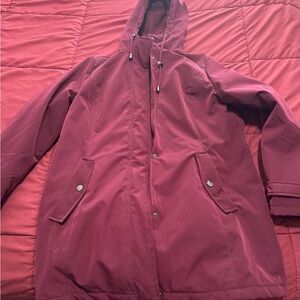 Women's Hooded Winter Jacket in Burgundy